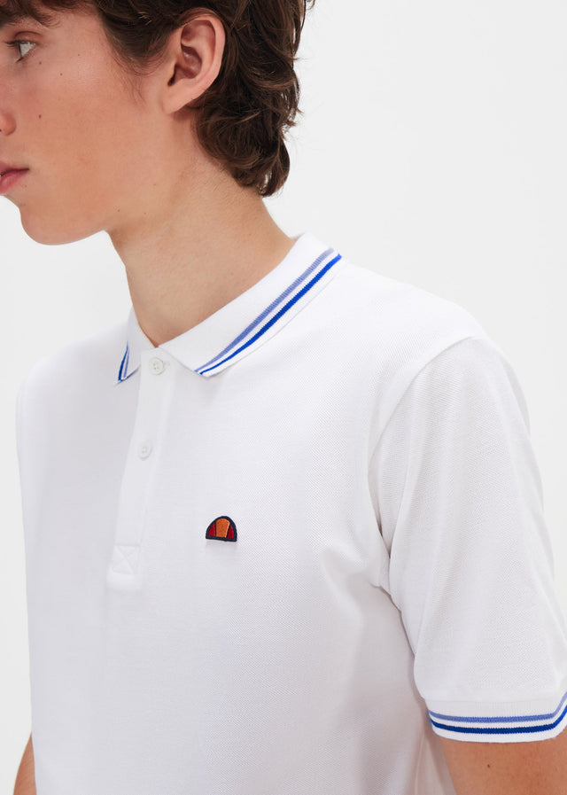 Ellesse Polo's Rooks polo - white light blue dark blue