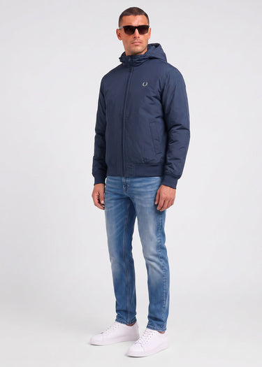 Fred Perry Jassen Hooded brentham jacket - dark airforce
