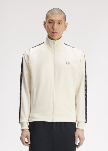 Fred Perry Vesten Contrast tape track jacket - ecru