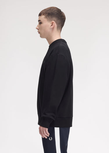 Fred Perry Truien Reflective laurel sweatshirt - black
