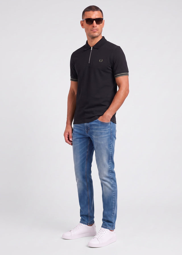 Fred Perry Polo's Bold tipped polo shirt - black