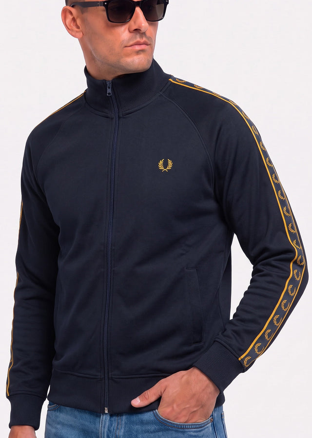 Fred Perry Vesten Contrast tape track jacket - navy