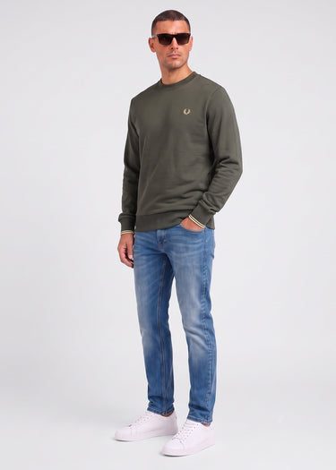 Fred Perry Truien Crew neck sweatshirt - field green oatmeal