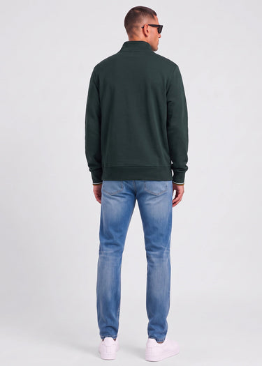 Fred Perry Truien Half zip sweatshirt - night green dusky blue dark caramel