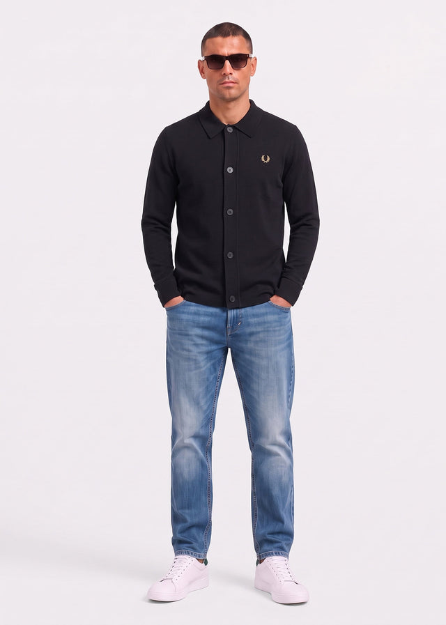 Fred Perry Truien Knitted overshirt - black
