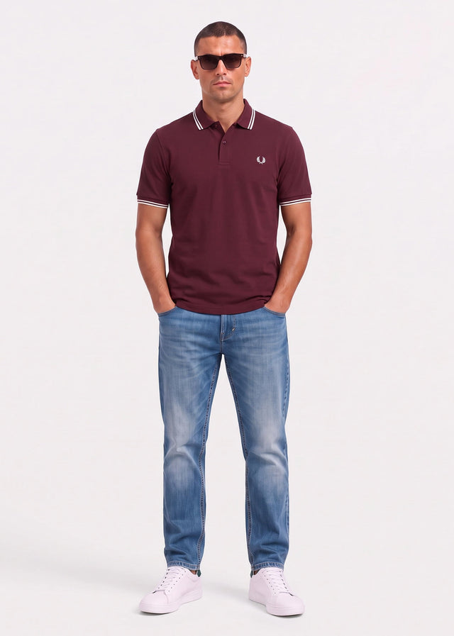 Fred Perry Polo's Twin tipped polo - oxblood