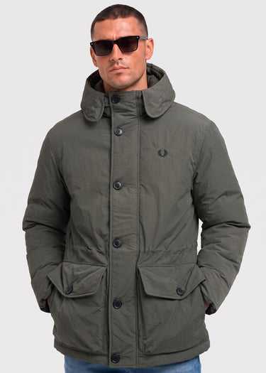 Fred Perry Jassen Padded patch pocket parka - field green