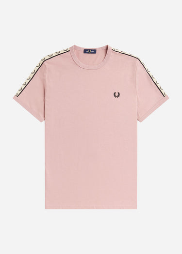 Fred Perry T-shirts Contrast tape ringer t-shirt - dusty rs pink black