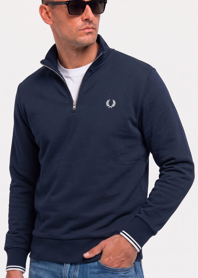 Fred Perry Truien Half zip sweatshirt - navy
