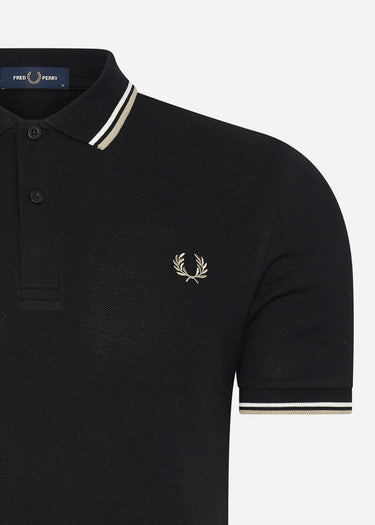 Fred Perry Polo's Twin tipped fred perry shirt - blk snwhi wrmgry