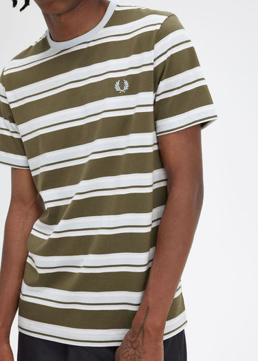 Fred Perry T-shirts Stripe t-shirt - ungre snwh lgice