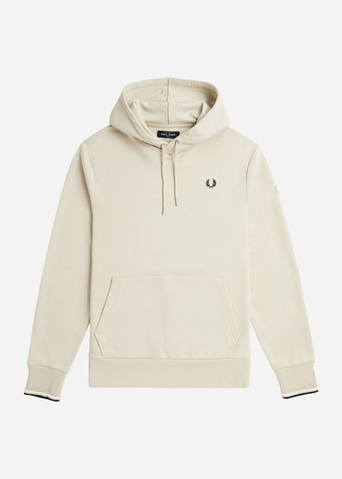 Fred Perry Hoodies Tipped hooded sweatshirt - oatmeal black
