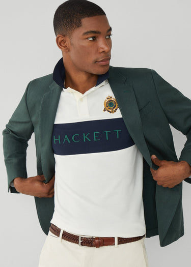 Hackett London Polo's Heritage panel polo - white