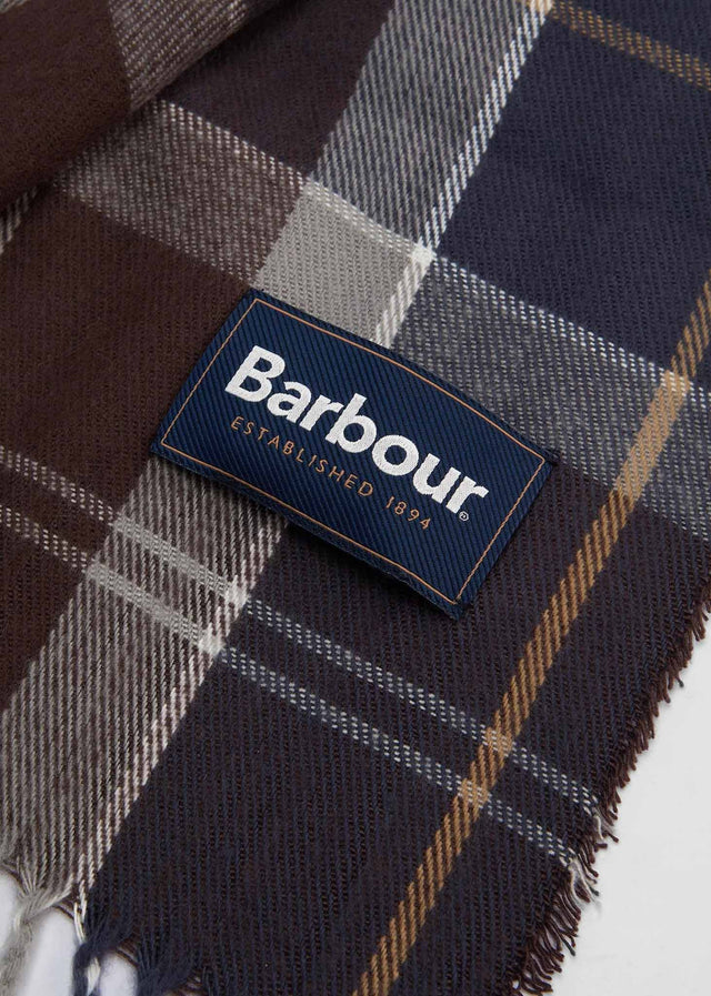 Barbour Sjaals Swinton beanie and Galingale scarf gift set - midnight oak