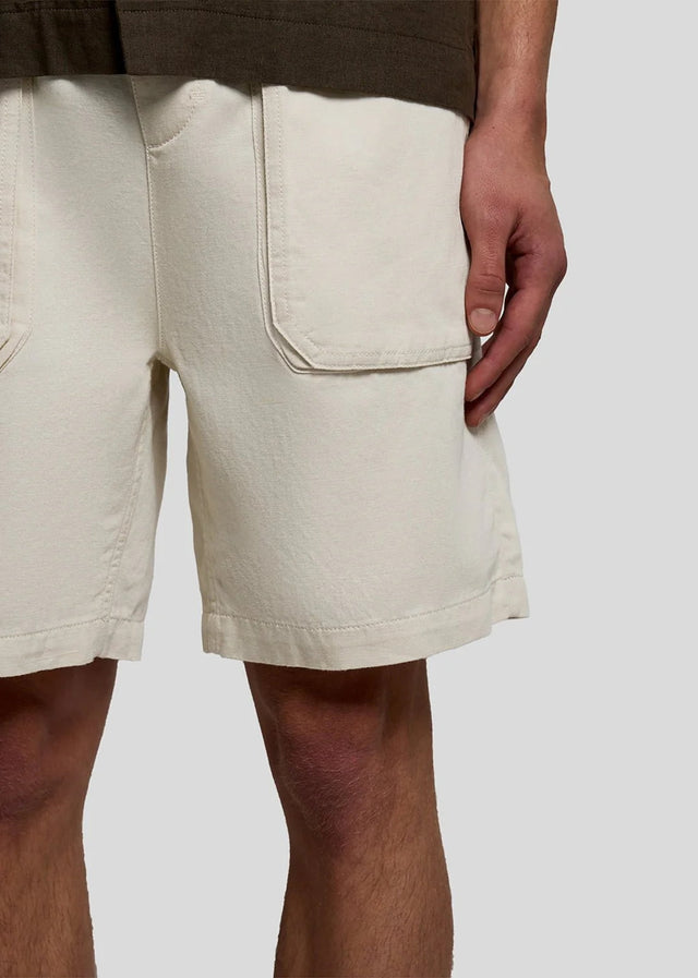Lyle & Scott Korte Broeken Linen short - putty
