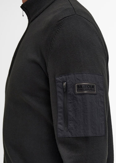 Barbour International Truien Blades cotton half zip jumper - black