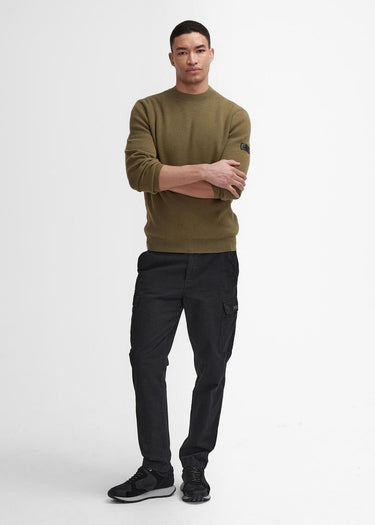 Barbour International Truien Crawley crew neck jumper - bleached olive