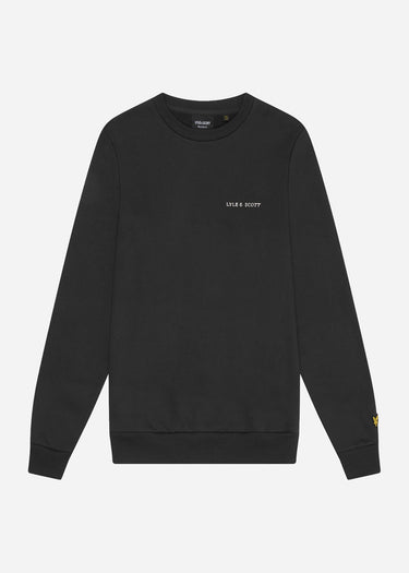 Lyle & Scott Truien Embroidered crew neck sweatshirt - gunmetal cove