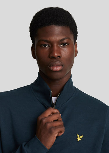Lyle & Scott Truien Interlock quarter zip - dark navy