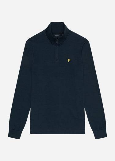 Lyle & Scott Truien Interlock quarter zip - dark navy