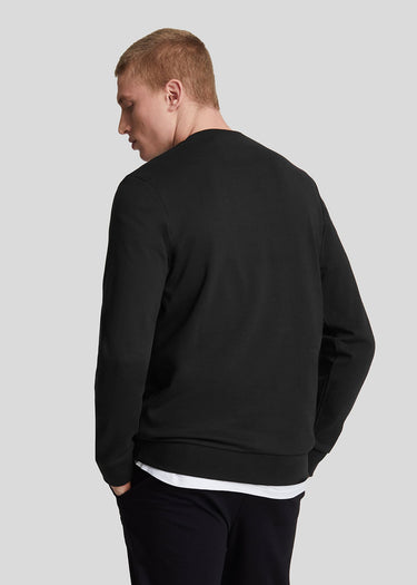 Lyle & Scott Truien Interlock crew neck sweatshirt - jet black