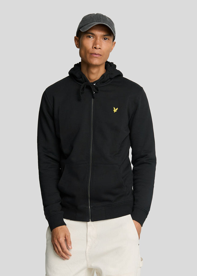 Lyle & Scott Vesten Zip through hoodie - jet black