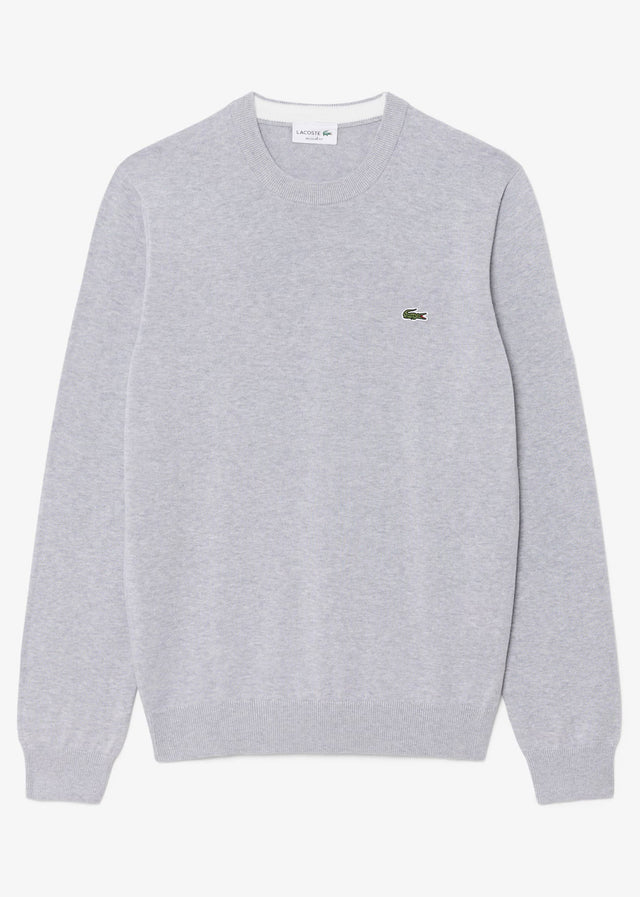 Lacoste Truien Regular fit crew neck sweater - silver chine