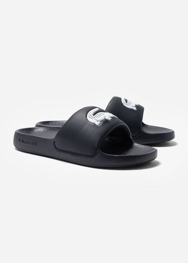 Lacoste Slippers Serve Slide - black white