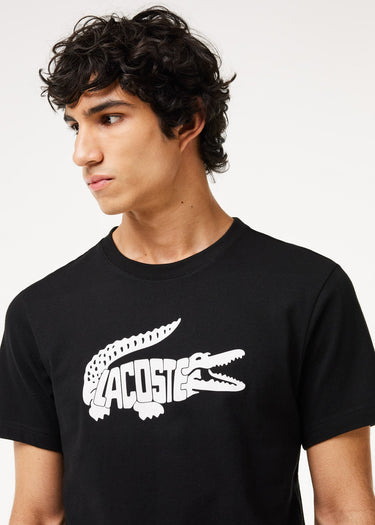 Lacoste T-shirts Tee logo - black white