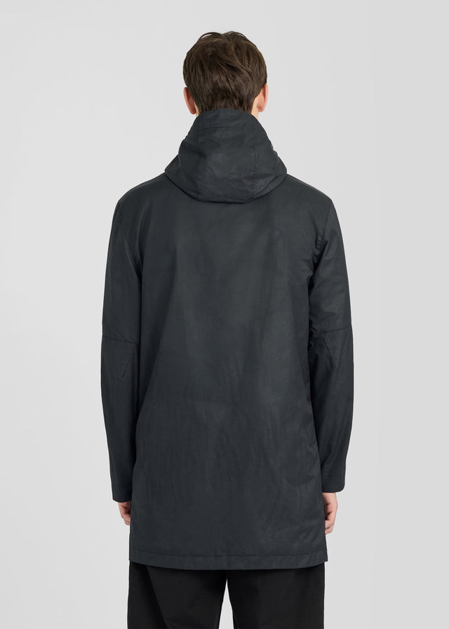 Lyle & Scott Jassen Waxed guard parka - jet black