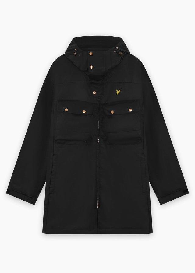 Lyle & Scott Jassen Waxed guard parka - jet black