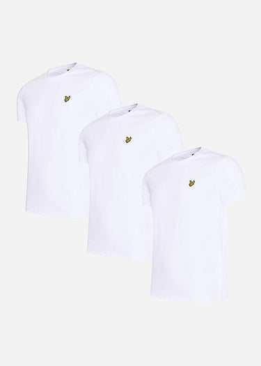 Lyle & Scott T-shirts Plain t-shirt - white 3 pack