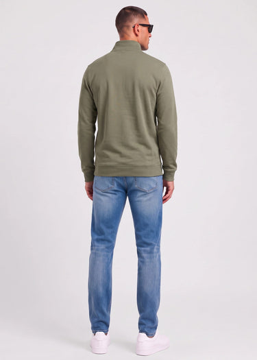 Lyle & Scott Truien Quarter zip pullover sweatshirt - journey olive