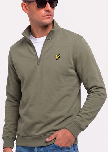 Lyle & Scott Truien Quarter zip pullover sweatshirt - journey olive