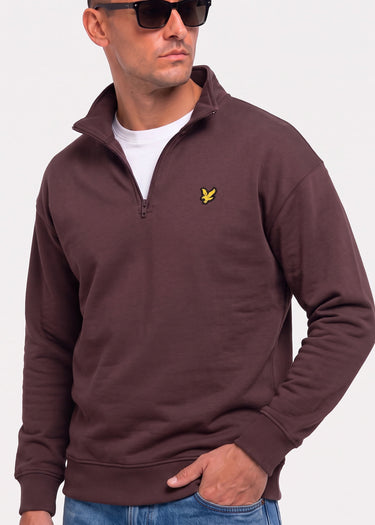Lyle & Scott Truien Quarter zip pullover sweatshirt - shelter brown