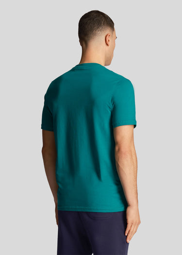 Lyle & Scott T-shirts Contrast pocket t-shirt - court green white