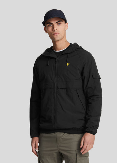 Lyle & Scott Jassen Hooded windbreaker jacket - jet black