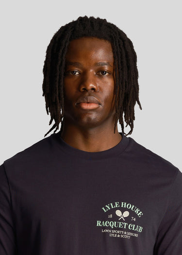 Lyle & Scott T-shirts Racquet club graphic t-shirt - dark navy