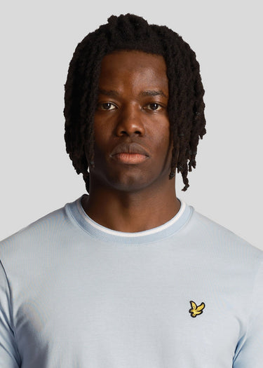 Lyle & Scott T-shirts Tipped t-shirt - light blue white