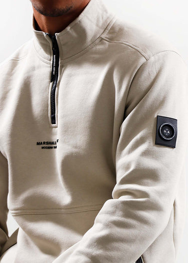 Marshall Artist Truien Siren 1/4 zip - stone