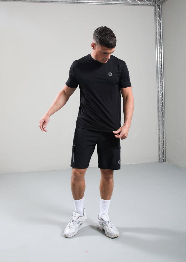 Marshall Artist Korte Broeken Trail cargo short - black