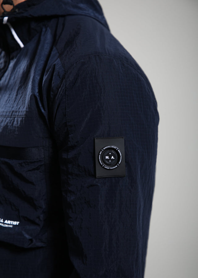 Marshall Artist Jassen Sicuro hooded overshirt - navy