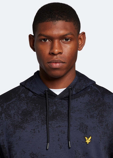 Lyle & Scott Hoodies Erosion print hoodie - navy