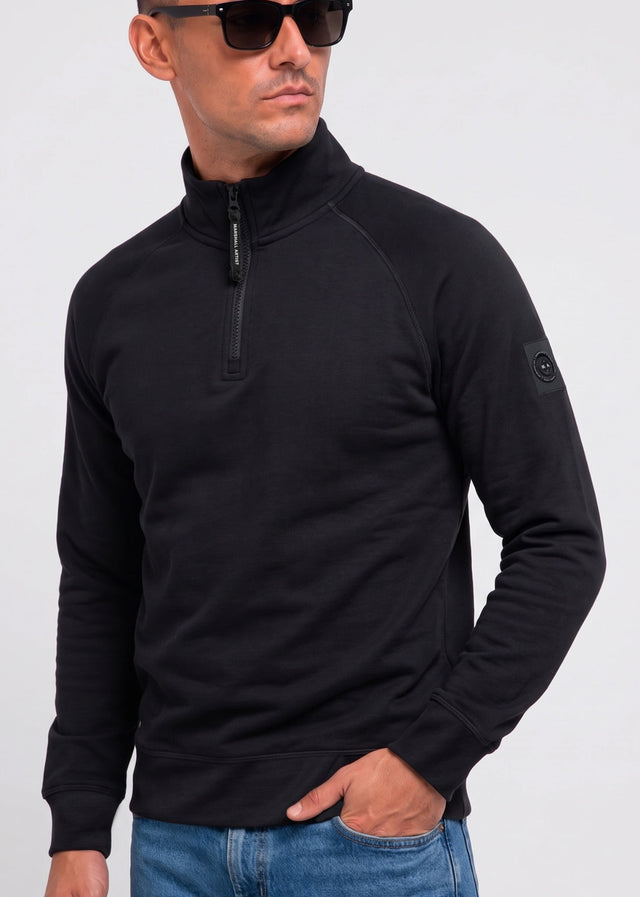 Marshall Artist Truien Siren quarter zip sweat - black