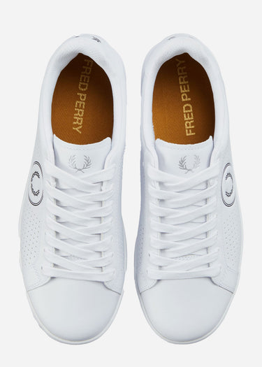 Fred Perry Schoenen B721 perf leather branded - white black