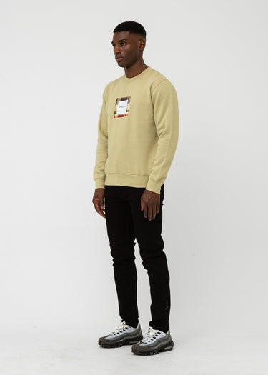 Marshall Artist Truien UK ism box logo crewneck - sandstone