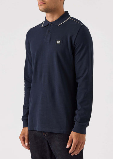 Weekend Offender Longsleeve Polo's Carola - navy house check