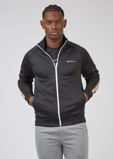 Ben Sherman Vesten House taped track top - black