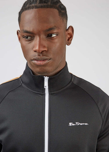 Ben Sherman Vesten House taped track top - black