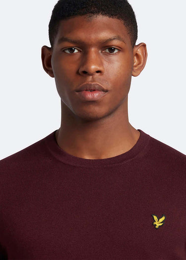 Lyle & Scott Truien Merino Crew Jumper - burgundy